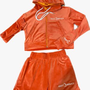 WOMENS VELOUR SHORT SET